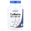 Cafeína, 100 mg, 500 cápsulas
