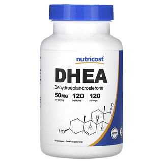 Nutricost, DHEA, 50 mg, 120 cápsulas