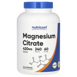 Nutricost, Citrato di magnesio, 240 capsule (105 mg per capsula)