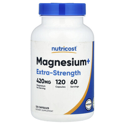 Photos - Vitamins & Minerals Nutricost, Magnesium+, Extra-Strength, 120 Capsules NCS-67208(210 mg per Capsule)
