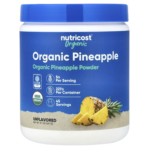 Nutricost, Organic Pineapple Powder, Bio-Ananaspulver, geschmacksneutral, 227 g (8,1 oz.)
