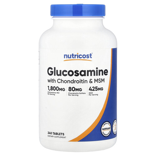 Nutricost, Glucosamine with Chondroitin & MSM, 240 Tablets