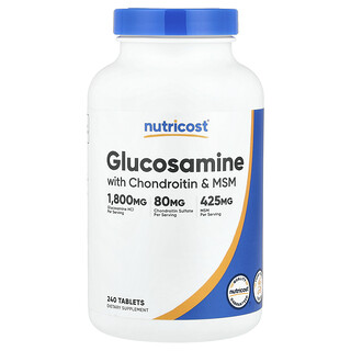Nutricost, Glucosamine with Chondroitin & MSM, 240 Tablets