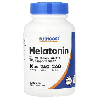 Nutricost, Melatonin, 10 mg, 240 Tablets