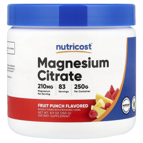 Nutricost, Magnesium Citrate, Fruit Punch, 8.9 oz (250 g)
