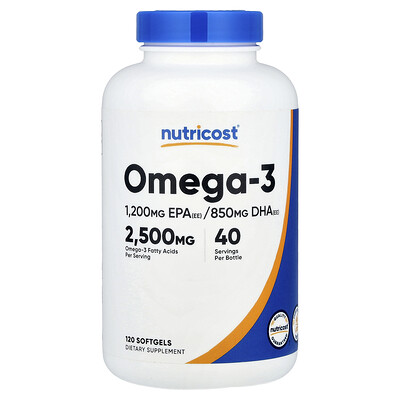 Product Image for Nutricost, Omega-3, 120 Softgels