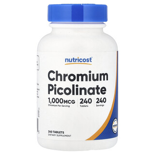 Nutricost, Chrompicolinat, 1.000 mcg, 240 Tabletten