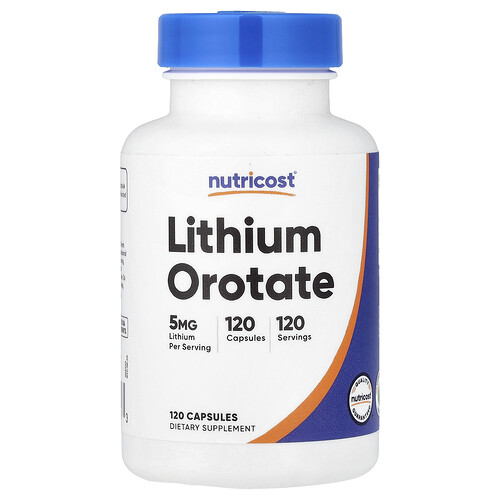 Nutricost Lithium Orotate, 5 mg, 120 Capsules
