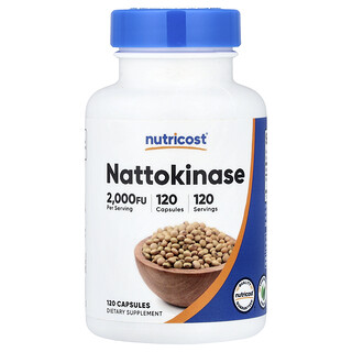 Nutricost, Натокиназа, 100 mg (2000 FU), 120 капсули
