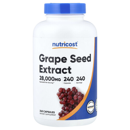 Nutricost Grape Seed Extract, 240 Capsules (400 mg per Capsule)