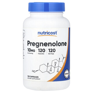 Nutricost, Pregnenolon, 10 mg, 120 Capsules