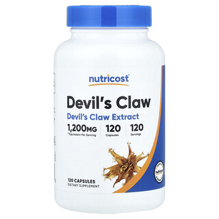 Nutricost, Devil's Claw, 300 mg, 120 Kapsul