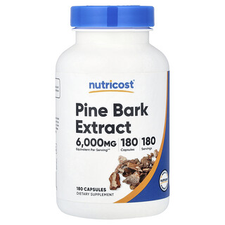 Nutricost, 鬆樹皮提取物，6,000 毫克，180 粒膠囊