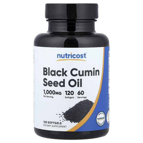 Nutricost, Black Cumin Seed Oil, 1,000 mg, 120 Softgels (500 mg per Softgel)