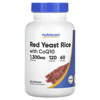 Nutricost, Levure de riz rouge avec CoQ10, 120 capsules