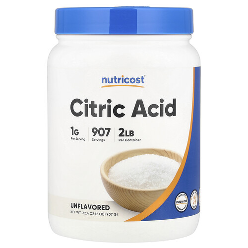 Nutricost, Citric Acid, Unflavored, 2 lb (907 g)