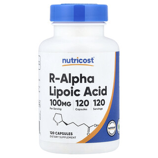 Nutricost, R-Alfa Asam Lipoat , 100 mg , 120 Kapsul