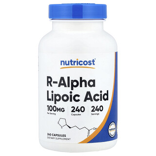 Nutricost, R-Alpha Liponsyra, 100 mg, 240 Kapslar