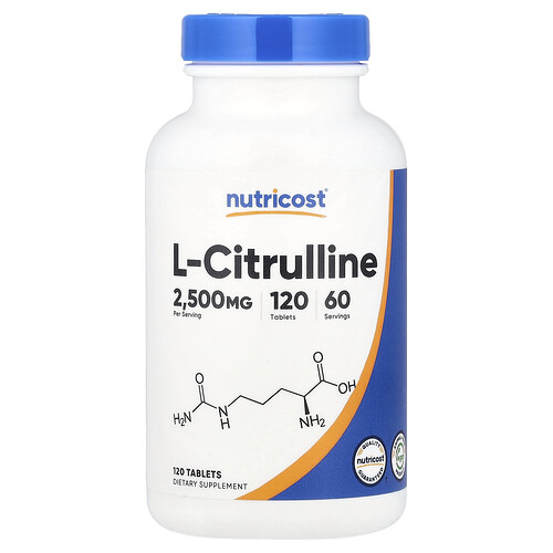 Nutricost, L-Citrulline, L-Citrullin, 120 Tabletten (1.250 mg pro Tablette)