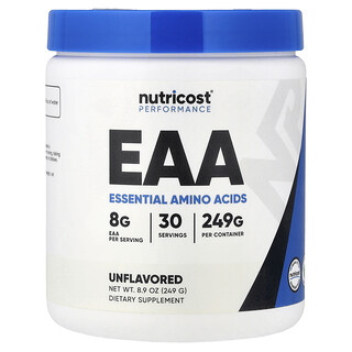 Nutricost, Performance, EAA, uden smag, 249 g