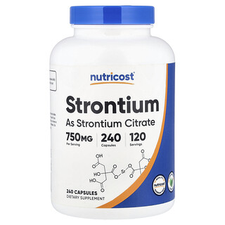 Nutricost, Strontium, 240 Capsules (375 mg per Capsule)