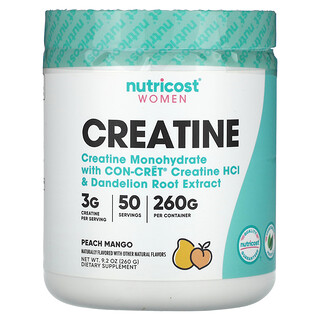 Nutricost, Mujeres, Creatina, Melocotón y mango`` 260 g (9,2 oz)