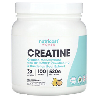 Nutricost, Ženy, kreatin, broskvové mango, 520 g
