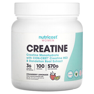 Nutricost, Mujeres, Creatina, Limonada de fresa`` 570 g (20,1 oz)