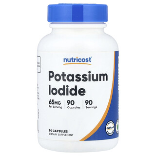 Nutricost, Iodură de potasiu, 65 mg, 90 capsule