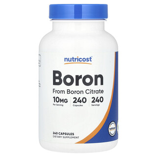 Nutricost, Boro, 10 mg, 240 cápsulas