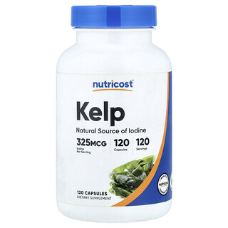 Nutricost, Yosun, 325 mg, 120 Kapsül