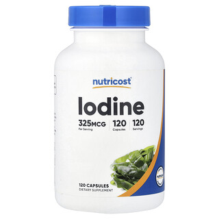 Nutricost, 碘，325 微克，120 粒膠囊