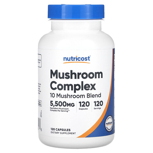 뉴트리코스트 Nutricost, 버섯 복합체, 5,500mg, 캡슐 120정