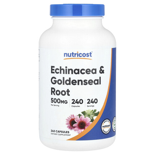Nutricost Echinacea & Goldenseal Root, 500 mg, 240 Capsules