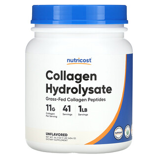 Nutricost, Collagen Hydrolysate, Unflavored, 16.2 oz (454 g)