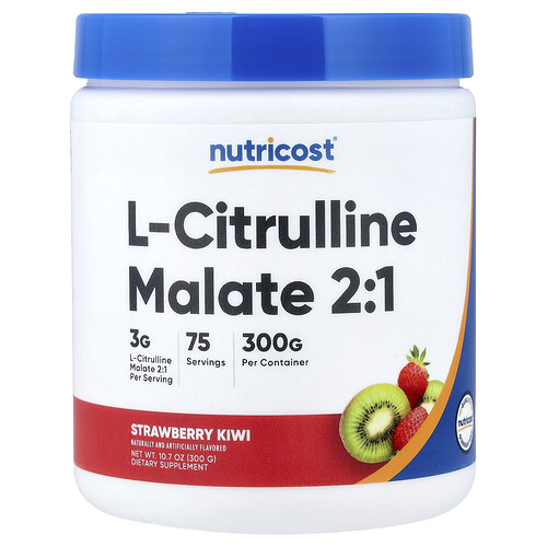 Nutricost L-Citrulline Malate 2:1, Strawberry Kiwi , 10.7 oz (300 g)
