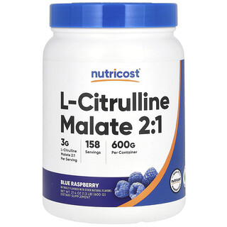 Nutricost, L-Citrullinmalat 2:1, Blå hallon, 600 g