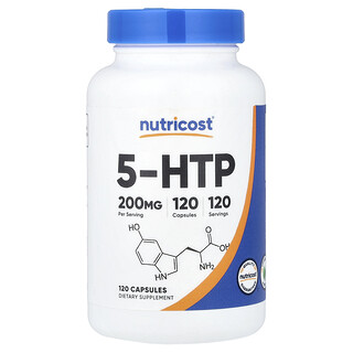 Nutricost, 5-HTP, 200 mg, 120 cápsulas
