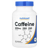Cafeína, 200 mg, 250 cápsulas