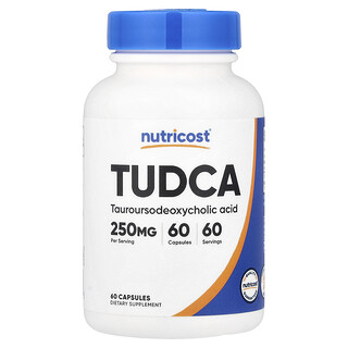 Nutricost, 牛磺熊去氧胆酸（TUDCA），250 毫克，60 粒胶囊