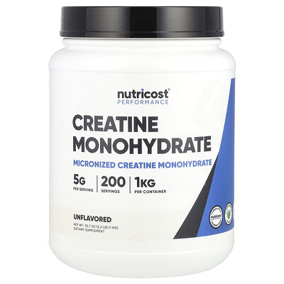 Product Image for Nutricost, Performance, Creatine Monohydrate, Unflavored , 2.2 lb (1 kg)