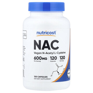 Nutricost, NAC, 600 mg, 120 Kapseln