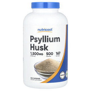 Nutricost, Buccia di psillio, 500 capsule (500 mg per capsula)