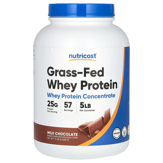 Nutricost, グラスフェッド ホエイプロテイン、ミルクチョコレート、2,268g（5ポンド）
