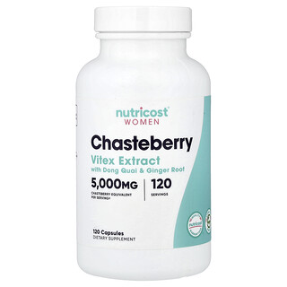 Nutricost, pentru femei, acalină cu dong quai și rădăcină de ghimbir, 120 de capsule