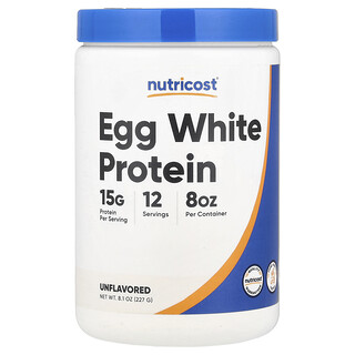 Nutricost, Egg White Protein, Unflavoured, 8.1 oz (227 g)