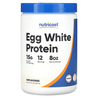 Nutricost, Yumurta Beyazı Proteini, Aromasız, 8,1 oz (227 g)