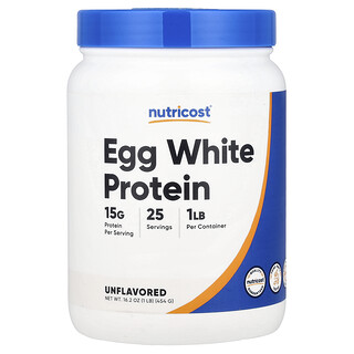 Nutricost, Egg White Protein, Unflavoured, 1 lb (454 g)