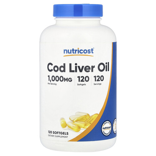 Nutricost, Cod Liver Oil, 1,000 mg, 120 Softgels