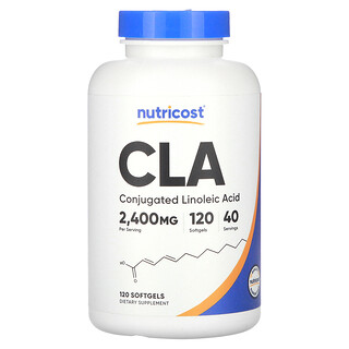 Nutricost, CLA, 120 cápsulas blandas (800 mg por cápsula blanda)
